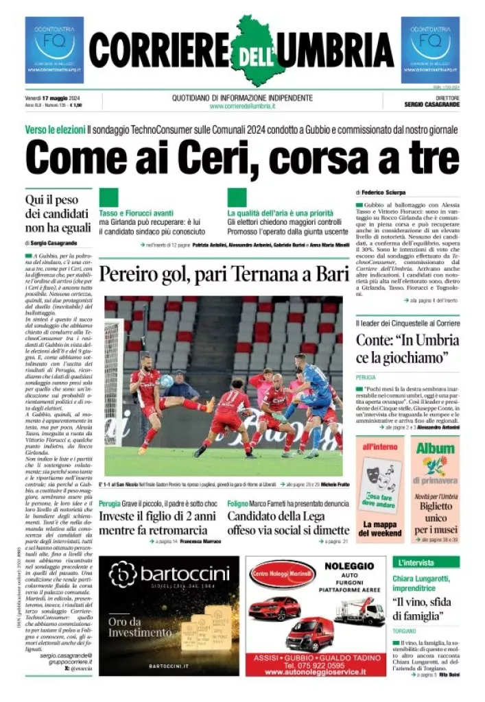 Prima-pagina-corriere umbria-del-2024-05-17